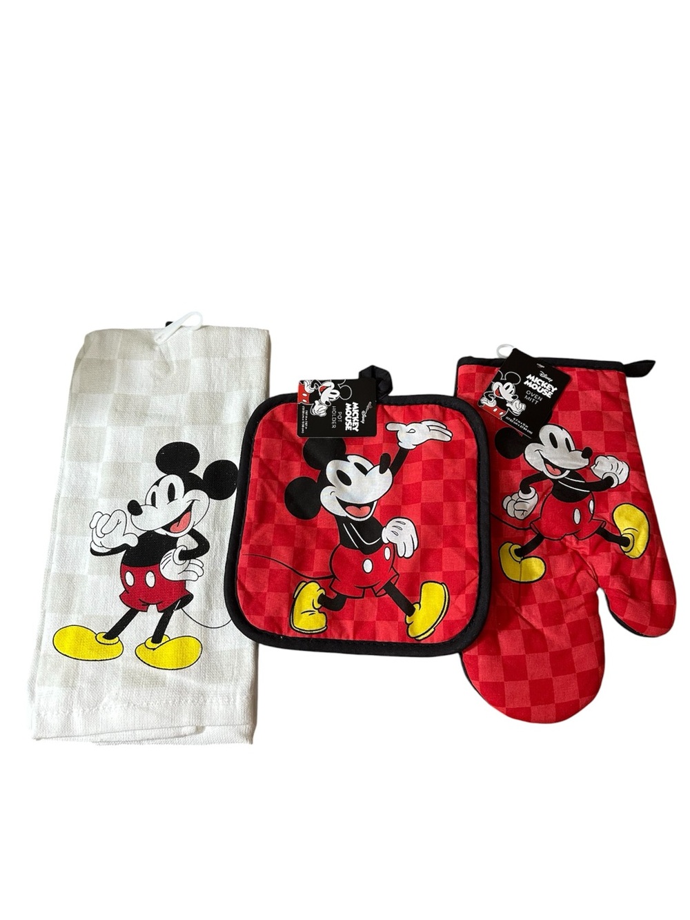Disney Mickey Mouse Oven Mitts And Hand Towel Set NEW